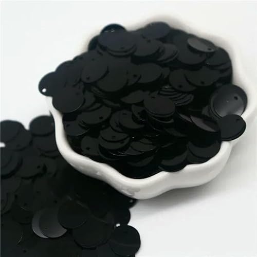 Größere Pailletten, 10, 15, 20, 25, 30 mm, PVC, flach, rund, lose Pailletten, Nähzubehör, Basteln, DIY-Zubehör für Kleidungsstücke, Pailletten, schwarz, 25 mm, 50 g, 300 Stück Größere Pailletten, 10, 15, 20, 25, 30 mm, PVC, flach, rund, lose Pailletten, Nähzubehör, Basteln, DIY-Zubehör für Kleidungsstücke, Pailletten, schwarz, 25 mm, 50 g, 300 Stück von OXFYY