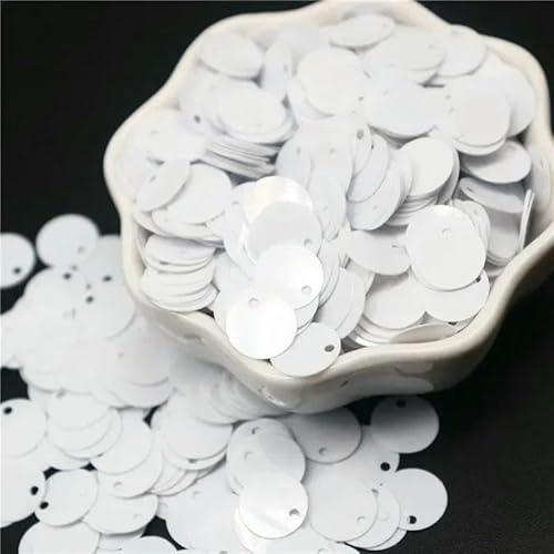 Größere Pailletten, 10, 15, 20, 25, 30 mm, PVC, flach, rund, lose Pailletten, Nähzubehör, Basteln, DIY-Zubehör für Kleidungsstücke, Pailletten, weiß, 30 mm, 20 g, 80 Stück Größere Pailletten, 10, 15, 20, 25, 30 mm, PVC, flach, rund, lose Pailletten, Nähzubehör, Basteln, DIY-Zubehör für Kleidungsstücke, Pailletten, weiß, 30 mm, 20 g, 80 Stück von OXFYY