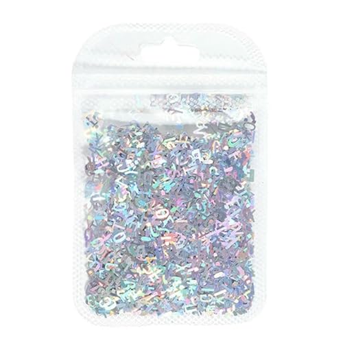 Holografische Glitzerflocken mit englischem Alphabet zum Füllen von Epoxidharz, Buchstaben, Harz, Pailletten, Füller, Silikonform, handgefertigt, DIY-Silber Holografische Glitzerflocken mit englischem Alphabet zum Füllen von Epoxidharz, Buchstaben, Harz, Pailletten, Füller, Silikonform, handgefertigt, DIY-Silber von OXFYY