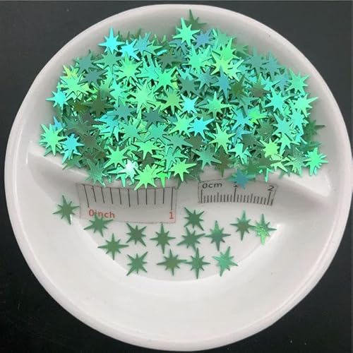 Lose PVC-Pailletten, Glitzer-Pailletten, Nagelkunst, Maniküre, Bastelfüller, Hochzeitsdekoration, Konfetti, Großhandel, 20 g, 9 x 7,6 mm, AB Dunkelgrün, 20 g Lose PVC-Pailletten, Glitzer-Pailletten, Nagelkunst, Maniküre, Bastelfüller, Hochzeitsdekoration, Konfetti, Großhandel, 20 g, 9 x 7,6 mm, AB Dunkelgrün, 20 g von OXFYY