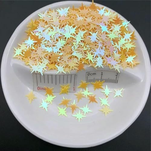 Lose PVC-Pailletten, Glitzer-Pailletten, Nagelkunst, Maniküre, Bastelfüller, Hochzeitsdekoration, Konfetti, Großhandel, 20 g, 9 x 7,6 mm, AB-Gelb, 20 g Lose PVC-Pailletten, Glitzer-Pailletten, Nagelkunst, Maniküre, Bastelfüller, Hochzeitsdekoration, Konfetti, Großhandel, 20 g, 9 x 7,6 mm, AB-Gelb, 20 g von OXFYY