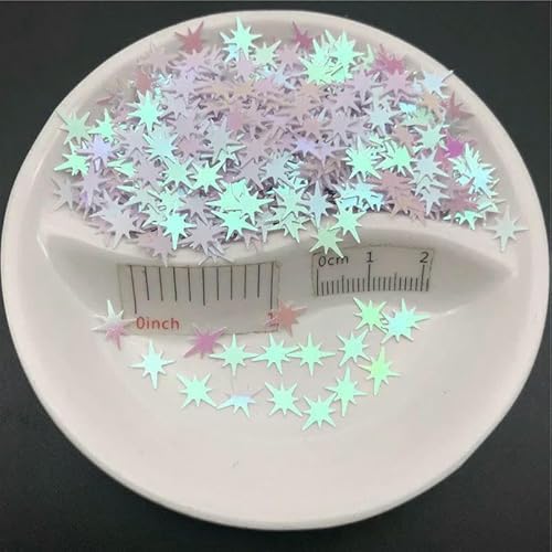 Lose PVC-Pailletten, Glitzer-Pailletten, Nagelkunst, Maniküre, Bastelfüller, Hochzeitsdekoration, Konfetti, Großhandel, 20 g, 9 x 7,6 mm, AB Weiß, 20 g Lose PVC-Pailletten, Glitzer-Pailletten, Nagelkunst, Maniküre, Bastelfüller, Hochzeitsdekoration, Konfetti, Großhandel, 20 g, 9 x 7,6 mm, AB Weiß, 20 g von OXFYY