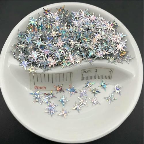Lose PVC-Pailletten, Glitzer-Pailletten, Nagelkunst, Maniküre, Bastelfüller, Hochzeitsdekoration, Konfetti, Großhandel, 20 g, 9 x 7,6 mm,silber, 20 g Lose PVC-Pailletten, Glitzer-Pailletten, Nagelkunst, Maniküre, Bastelfüller, Hochzeitsdekoration, Konfetti, Großhandel, 20 g, 9 x 7,6 mm,silber, 20 g von OXFYY