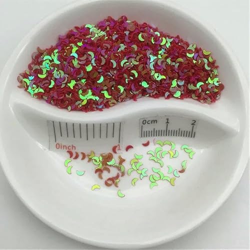 Lose Pailletten aus Mond-PVC, Glitzer-Pailletten für Nagelkunst, Maniküre, Hochzeitskonfetti, Zubehör für Ornamente und Kunsthandwerk, 3,0 mm, AB-Rot, 20 g Lose Pailletten aus Mond-PVC, Glitzer-Pailletten für Nagelkunst, Maniküre, Hochzeitskonfetti, Zubehör für Ornamente und Kunsthandwerk, 3,0 mm, AB-Rot, 20 g von OXFYY