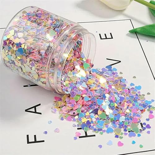Neue Box 75 g – 80 g/Box, fünf gemischte Farben, Form, lose Pailletten, Nagelkunst, Maniküre-Material, Hochzeitsdekoration, Konfetti, 3–6 mm Herz Neue Box 75 g – 80 g/Box, fünf gemischte Farben, Form, lose Pailletten, Nagelkunst, Maniküre-Material, Hochzeitsdekoration, Konfetti, 3–6 mm Herz von OXFYY