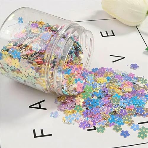 Neue Box 75 g-80 g/Box Fünf gemischte Farben Form Lose Pailletten Pailletten Nägel Kunst Maniküre Material, Hochzeitsdekoration Konfetti-7MM Blume Neue Box 75 g-80 g/Box Fünf gemischte Farben Form Lose Pailletten Pailletten Nägel Kunst Maniküre Material, Hochzeitsdekoration Konfetti-7MM Blume von OXFYY