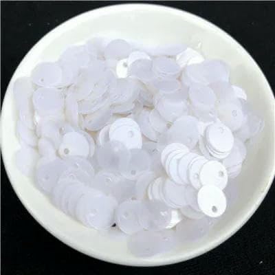 Packung, verschiedene Größen, 6 mm, 8 mm, 10 mm, flache, runde Pailletten, matte Glitzer-PVC-Pailletten für Damenbekleidungszubehör, Mattweiß, 10 mm, 240 Stück Packung, verschiedene Größen, 6 mm, 8 mm, 10 mm, flache, runde Pailletten, matte Glitzer-PVC-Pailletten für Damenbekleidungszubehör, Mattweiß, 10 mm, 240 Stück von OXFYY