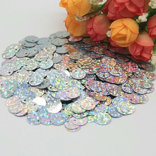 Pailletten, 10 mm, 15 mm, 20 mm, 25 mm, groß, flach, rund, Loch, lose Pailletten für Bastelarbeiten, Kinder, Tanz, DIY-Dekoration, 10 g, Lasersilber, 30 mm, 10 g, 40 Stück Pailletten, 10 mm, 15 mm, 20 mm, 25 mm, groß, flach, rund, Loch, lose Pailletten für Bastelarbeiten, Kinder, Tanz, DIY-Dekoration, 10 g, Lasersilber, 30 mm, 10 g, 40 Stück von OXFYY