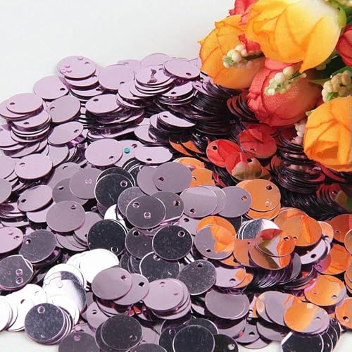 Pailletten, 10 mm, 15 mm, 20 mm, 25 mm, groß, flach, rund, Loch, lose Pailletten für Karneval, Kinder, Tanz, DIY-Dekoration, 10 g, hellviolett, 25 mm, 10 g, 60 Stück Pailletten, 10 mm, 15 mm, 20 mm, 25 mm, groß, flach, rund, Loch, lose Pailletten für Karneval, Kinder, Tanz, DIY-Dekoration, 10 g, hellviolett, 25 mm, 10 g, 60 Stück von OXFYY
