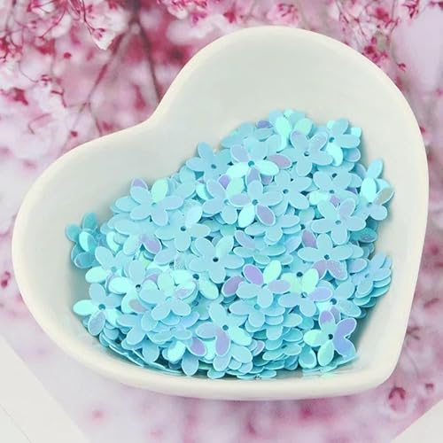 Pailletten, 10 mm, matte Blumen-Pailletten, glitzernd, DIY-Bastelarbeiten, Nähen, Scrapbooking, Heimdekoration, ab blau, 450 Gramm Pailletten, 10 mm, matte Blumen-Pailletten, glitzernd, DIY-Bastelarbeiten, Nähen, Scrapbooking, Heimdekoration, ab blau, 450 Gramm von OXFYY