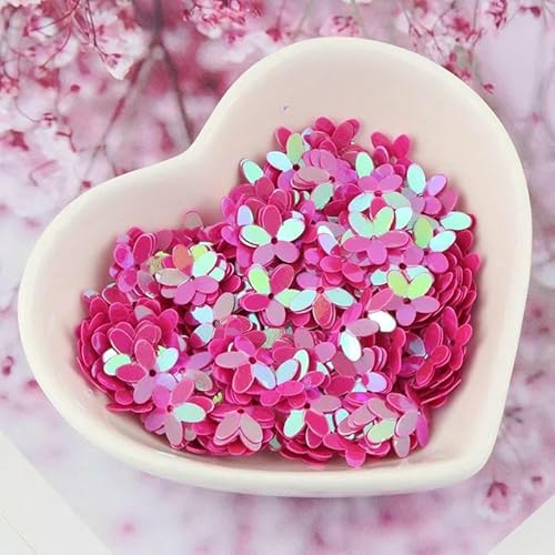 Pailletten, 10 mm, matte Blumen-Pailletten, glitzernd, zum Basteln, Nähen, Scrapbooking, Heimdekoration, ab Rose, 450 Gramm Pailletten, 10 mm, matte Blumen-Pailletten, glitzernd, zum Basteln, Nähen, Scrapbooking, Heimdekoration, ab Rose, 450 Gramm von OXFYY