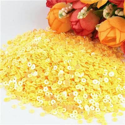 Pailletten, 3,0 mm, 4,0 mm, 5 mm, 6 mm, flach, rund, PVC, lose Pailletten, zum Nähen, Basteln, für Hochzeitsdekoration, Kleidungsstücke, DIY-Zubehör – ab gelb – 6 mm, 800 Stück, 10 g Pailletten, 3,0 mm, 4,0 mm, 5 mm, 6 mm, flach, rund, PVC, lose Pailletten, zum Nähen, Basteln, für Hochzeitsdekoration, Kleidungsstücke, DIY-Zubehör – ab gelb – 6 mm, 800 Stück, 10 g von OXFYY