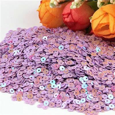 Pailletten, 3,0 mm, 4,0 mm, 5 mm, 6 mm, flach, rund, PVC, lose Pailletten, zum Nähen, Basteln, für Hochzeitsdekoration, Kleidungsstücke, DIY-Zubehör – ab lila – 4,0 mm, 2000 Stück, 10 g von OXFYY