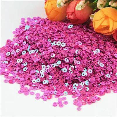 Pailletten, 3,0 mm, 4,0 mm, 5 mm, 6 mm, flach, rund, PVC, lose Pailletten, zum Nähen, Basteln, für Hochzeitsdekoration, Kleidungsstücke, DIY-Zubehör – ab rosarot – 6 mm, 800 Stück, 10 g von OXFYY