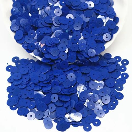 Pailletten, flach, rund, einfarbig, 6 mm, PVC-Scheiben-Pailletten für Heimwerker, Hochzeiten, Bastelarbeiten, Kleidungsstücke, Nähzubehör, Pailletten, 10 g, SD Königsblau, 10 Gramm Pailletten, flach, rund, einfarbig, 6 mm, PVC-Scheiben-Pailletten für Heimwerker, Hochzeiten, Bastelarbeiten, Kleidungsstücke, Nähzubehör, Pailletten, 10 g, SD Königsblau, 10 Gramm von OXFYY