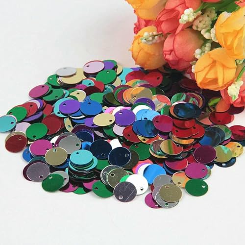 Pailletten, flach, rund, groß, 10 mm, 15 mm, 20 mm, 25 mm, Randloch, lose Pailletten für Carfs, Kinder, Tanz, DIY-Dekoration, Pailletten-Mix_a-10 mm, 20 g, 500 Stück Pailletten, flach, rund, groß, 10 mm, 15 mm, 20 mm, 25 mm, Randloch, lose Pailletten für Carfs, Kinder, Tanz, DIY-Dekoration, Pailletten-Mix_a-10 mm, 20 g, 500 Stück von OXFYY