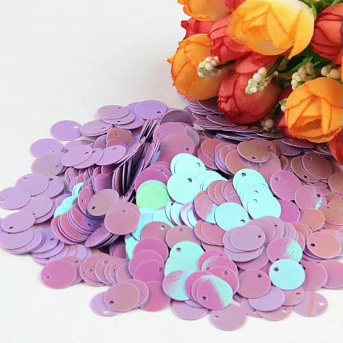 Pailletten, flach, rund, groß, 10 mm, 15 mm, 20 mm, 25 mm, Randloch, lose Pailletten für Karneval, Kinder, Tanz, DIY-Dekoration, Pailletten, ABpurple, 15 mm, 50 g, 600 Stück Pailletten, flach, rund, groß, 10 mm, 15 mm, 20 mm, 25 mm, Randloch, lose Pailletten für Karneval, Kinder, Tanz, DIY-Dekoration, Pailletten, ABpurple, 15 mm, 50 g, 600 Stück von OXFYY