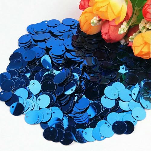 Pailletten, flach, rund, groß, 10 mm, 15 mm, 20 mm, 25 mm, Randloch, lose Pailletten für Karneval, Kinder, Tanz, DIY-Dekoration – blau – 15 mm, 50 g, 600 Stück Pailletten, flach, rund, groß, 10 mm, 15 mm, 20 mm, 25 mm, Randloch, lose Pailletten für Karneval, Kinder, Tanz, DIY-Dekoration – blau – 15 mm, 50 g, 600 Stück von OXFYY
