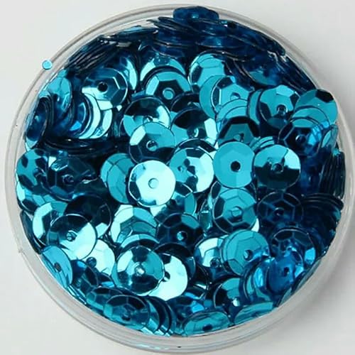 Pailletten 3/4/5/6/8/10 mm/PVC, konkav, rund, lose Pailletten, zum Nähen, für Hochzeiten, Basteln, Zubehör, 10 g/20 g, Pfauenblau, 6 mm, 50 g Pailletten 3/4/5/6/8/10 mm/PVC, konkav, rund, lose Pailletten, zum Nähen, für Hochzeiten, Basteln, Zubehör, 10 g/20 g, Pfauenblau, 6 mm, 50 g von OXFYY