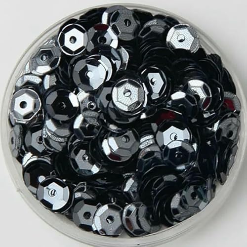 Pailletten 3/4/5/6/8/10 mm/PVC, konkav, rund, lose Pailletten, zum Nähen, für Hochzeiten, Basteln, Zubehör, 10 g/20 g, grau, 4,0 mm, 10 g Pailletten 3/4/5/6/8/10 mm/PVC, konkav, rund, lose Pailletten, zum Nähen, für Hochzeiten, Basteln, Zubehör, 10 g/20 g, grau, 4,0 mm, 10 g von OXFYY