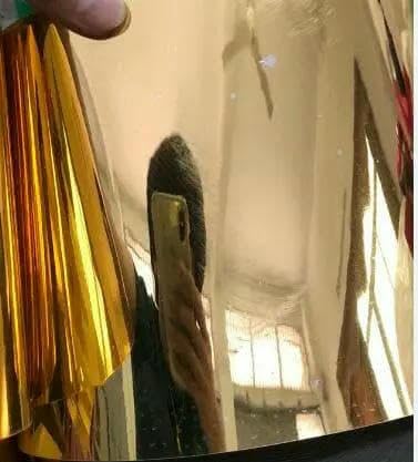 Paillettenblatt, Pailletten-Rohmaterial, lose PVC-Splitter, beliebiger Zuschnitt für DIY-Handarbeit, Hochzeitsszenen-Arrangement-Rollen, Hellgold von OXFYY
