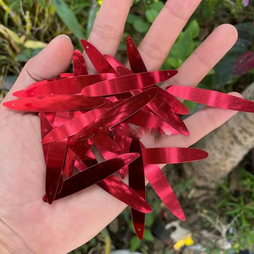 Pfeilform, doppelt spitz zulaufend, 1 Loch, Meerjungfrau, DIY-Schmuck, Ohrringe, Gold, Silber, Vorhang, Dekoration, Kleidung, Tasche, großes Rechteck, Pailletten-rot Pfeilform, doppelt spitz zulaufend, 1 Loch, Meerjungfrau, DIY-Schmuck, Ohrringe, Gold, Silber, Vorhang, Dekoration, Kleidung, Tasche, großes Rechteck, Pailletten-rot von OXFYY