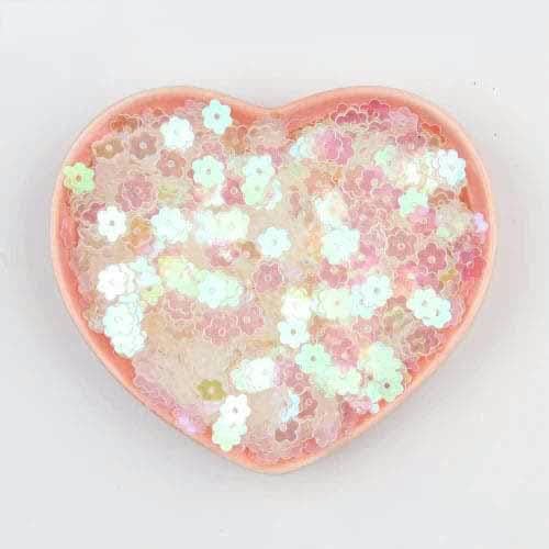 Pflaumenblüten-Pailletten, 6 mm, Blumen-Pailletten, Farbe AB, für Damen, Basteln, Nähen, 10 g, Flowerab transparent, 6 mm, 10 g von OXFYY