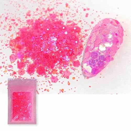 Schillernder Nagelglitzer, AB-Farbe, glänzende Meerjungfrau-Pailletten, Spiegel, unregelmäßige Scheiben, 3D-Flocken, Pailletten, Nagelkunst-Dekorationen, 10 g GLSM-15 Schillernder Nagelglitzer, AB-Farbe, glänzende Meerjungfrau-Pailletten, Spiegel, unregelmäßige Scheiben, 3D-Flocken, Pailletten, Nagelkunst-Dekorationen, 10 g GLSM-15 von OXFYY