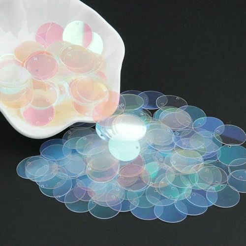 Transparente Pailletten, 3,0–30 mm, flach, rund, PVC, lose Pailletten, Nagelkunst, Nähen, Basteln, Hochzeitsdekor, Kleidungsstück, Zubehör, 20 mm ab transparent Transparente Pailletten, 3,0–30 mm, flach, rund, PVC, lose Pailletten, Nagelkunst, Nähen, Basteln, Hochzeitsdekor, Kleidungsstück, Zubehör, 20 mm ab transparent von OXFYY