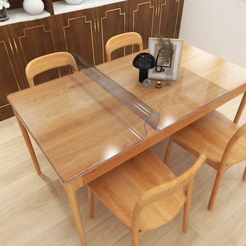 OXIGG Transparente Tischabdeckung, 61 x 91 cm, 1,5 mm dick, rechteckig, Tischschutz für Esszimmer, Nachttisch, Arbeitsplatte, Schreibtischunterlage – schützt Schreibtisch und Kommode – leicht zu von OXIGG