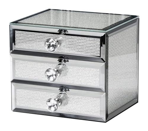 Schmuckkästen 3-stöckige Schmuckschatulle for Damen, hochwertiger Schmuck-Organizer aus Glas mit Schubladen, Aufbewahrungsbox for Uhren und Ohrringe, Schmucketui Geschenke Schmuckkästen 3-stöckige Schmuckschatulle for Damen, hochwertiger Schmuck-Organizer aus Glas mit Schubladen, Aufbewahrungsbox for Uhren und Ohrringe, Schmucketui Geschenke von OXOAMP