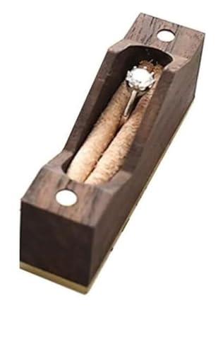 Schmuckkästen Schmuckschatulle, Ringschatulle aus Walnussholz, Ringschatulle aus Messing im Retro-Stil, quadratisch, Ringschatulle aus Massivholz for Verlobung, Hochzeitsschmuckhalter Geschenke Schmuckkästen Schmuckschatulle, Ringschatulle aus Walnussholz, Ringschatulle aus Messing im Retro-Stil, quadratisch, Ringschatulle aus Massivholz for Verlobung, Hochzeitsschmuckhalter Geschenke von OXOAMP