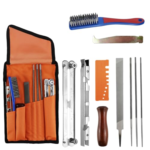 OXRXRO Sägekettenfeilenset 4.0/4.8/5.5mm, Kettensägen Schärffeilen Kit 11pcs, Universal Schärfset Sägeketten Feilen Set, Rundfeilen für Kettensäge, Leichte Feldtasche für kette schärfen OXRXRO Sägekettenfeilenset 4.0/4.8/5.5mm, Kettensägen Schärffeilen Kit 11pcs, Universal Schärfset Sägeketten Feilen Set, Rundfeilen für Kettensäge, Leichte Feldtasche für kette schärfen von OXRXRO