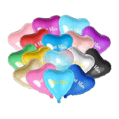 Helium Luftballons mit Text, Stück OXYEFEI Personalisierte Ballon Herz 13 Farben Herzballon 45cm Geburtstag Herz Luftballon Heliumgefüllt für Party Dekoration Hochzeit Weihnachten Helium Luftballons mit Text, Stück OXYEFEI Personalisierte Ballon Herz 13 Farben Herzballon 45cm Geburtstag Herz Luftballon Heliumgefüllt für Party Dekoration Hochzeit Weihnachten von OXYEFEI