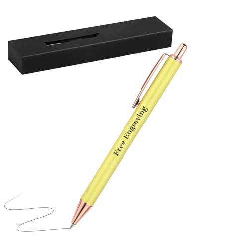 OXYEFEI Bling Kugelschreiber Personalisiert (Gelb, 1 Stück) von OXYEFEI