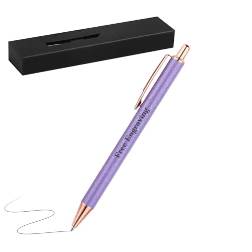 OXYEFEI Bling Kugelschreiber Personalisiert (Lila, 1 Stück) von OXYEFEI