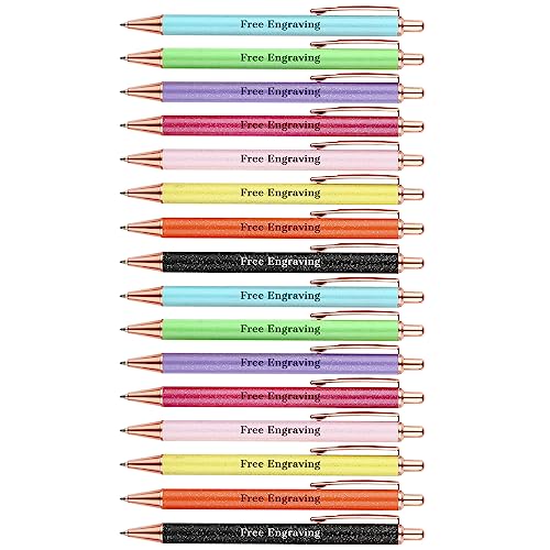 OXYEFEI Bling Kugelschreiber Personalisiert (Mehrfarbig, 16 Stück) von OXYEFEI