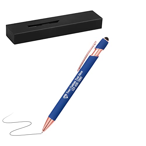 OXYEFEI Metall Kugelschreiber mit Gravur, Rosegold 1 stück Personalisierte Stifte Hochwertig Kullis mit Wunschtext & Logo, Auswechselbare Großraum-Mine, 1MM StrichstäRke, Schwarz Schreibend OXYEFEI Metall Kugelschreiber mit Gravur, Rosegold 1 stück Personalisierte Stifte Hochwertig Kullis mit Wunschtext & Logo, Auswechselbare Großraum-Mine, 1MM StrichstäRke, Schwarz Schreibend von OXYEFEI