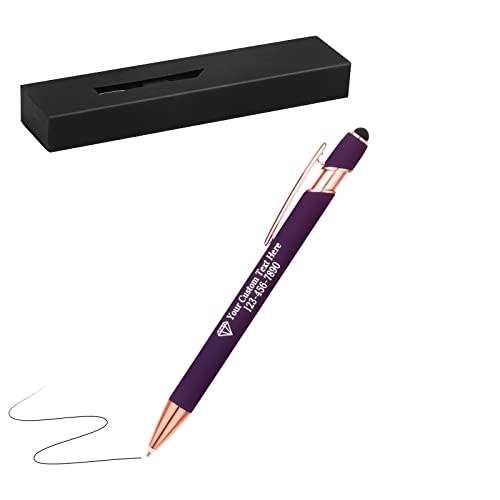 OXYEFEI Metall Kugelschreiber mit Gravur, Rosegold 1stück Personalisierte Stifte Hochwertig Kullis mit Wunschtext & Logo, Auswechselbare Großraum-Mine, 1MM StrichstäRke, Schwarz Schreibend OXYEFEI Metall Kugelschreiber mit Gravur, Rosegold 1stück Personalisierte Stifte Hochwertig Kullis mit Wunschtext & Logo, Auswechselbare Großraum-Mine, 1MM StrichstäRke, Schwarz Schreibend von OXYEFEI
