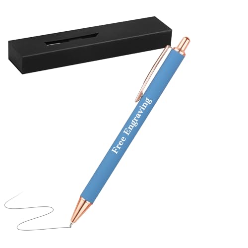 OXYEFEI Pastell Kugelschreiber Personalisiert (Blau, 1 Stück) von OXYEFEI