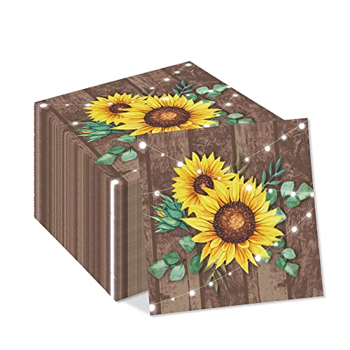 40 Stück Holzmaserung Sonnenblume Dessert Servietten Sonnenblume Mittagessen Abendessen Geschirr Einweg-Papierservietten-Set für Hochzeit Geburtstag Babyparty Party Zubehör Dekoration 40 Stück Holzmaserung Sonnenblume Dessert Servietten Sonnenblume Mittagessen Abendessen Geschirr Einweg-Papierservietten-Set für Hochzeit Geburtstag Babyparty Party Zubehör Dekoration von OXYLIPO