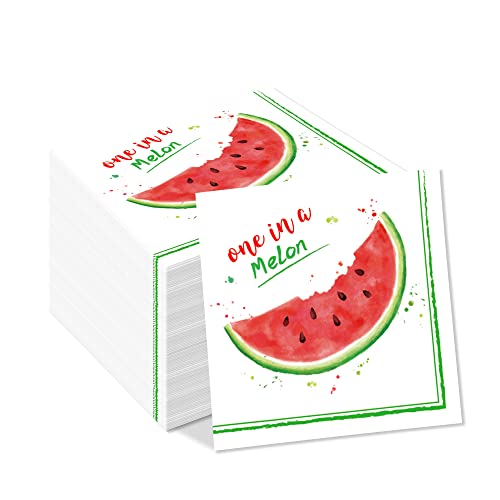 40 Stück Papierservietten mit Wassermelonen-Motiv, Wassermelonen-Motiv, Partyzubehör von OXYLIPO