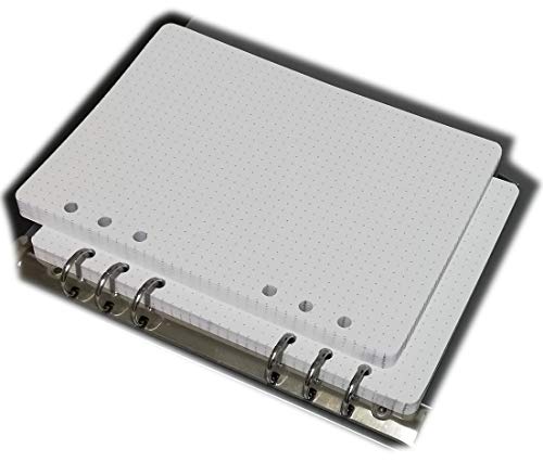 100 Blatt 120 g - Punkte 5 mm - Dotted Bullet Journal - Ersatz mit 6 Löchern - Format A5 14,5 x 20,5 cm - für Organizer mit 6 Ringen 100 Blatt 120 g - Punkte 5 mm - Dotted Bullet Journal - Ersatz mit 6 Löchern - Format A5 14,5 x 20,5 cm - für Organizer mit 6 Ringen von OY