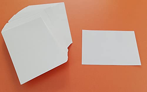 100 Blatt selbstklebendes Papier, 90 g/m², DIN A6, 150 x 105 mm, mit Aussparungen zum Abziehen auf der Rückseite, für Laser. von OY