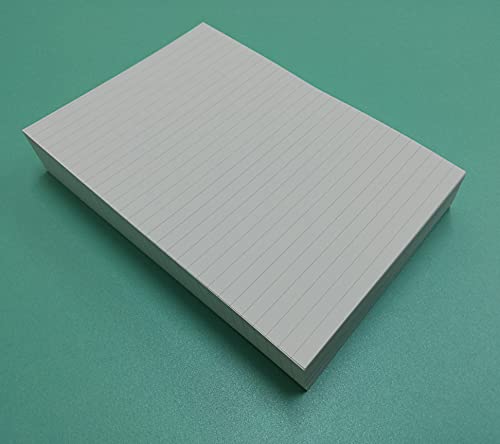 200 Blatt (400 Seiten) weißes Papier 120 g. A5 14,5 x 20,5 cm. Linien 7 mm. von OY