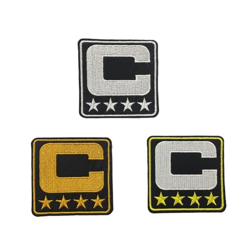 OYSTERBOY Baseball Captain Aufnäher zum Aufbügeln, 4 Sterne, 3 Stück von OYSTERBOY