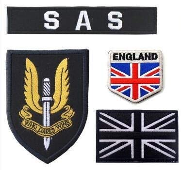 oyster-patch UK Army United Kingdom britischen Special Air Service SAS Tactical Patch Haken & Schleife, schwarz von OYSTERBOY