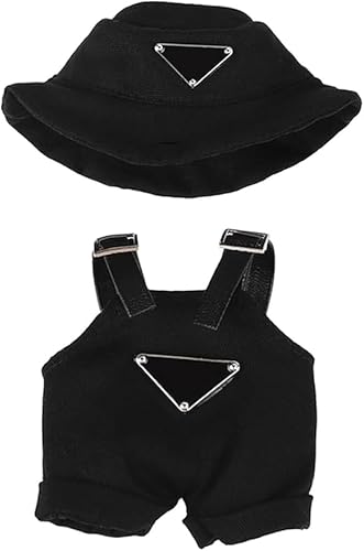 OYZOQ Kleidung für DIMOO, umgekehrter Dreiecks-Overall + Hut, passend für 18 cm große DIMOO-Puppe OYZOQ Kleidung für DIMOO, umgekehrter Dreiecks-Overall + Hut, passend für 18 cm große DIMOO-Puppe von OYZOQ