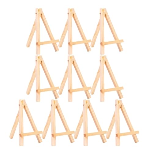 10 Stück Mini-Staffelei, dreieckig, aus Holz, praktischer Präsentationsständer für Büro, Malständer, Stativständer für Heimstudio 10 Stück Mini-Staffelei, dreieckig, aus Holz, praktischer Präsentationsständer für Büro, Malständer, Stativständer für Heimstudio von OZDTLP