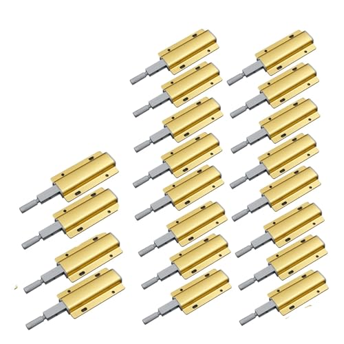 OZDTLP 10 stücke Push-to-Open Touch Dämpfer Puffer Türstopper Magnetische Schranktürverschlüsse Einstellbar Sichere Installation Möbelbeschläge(20PCS Gold) von OZDTLP